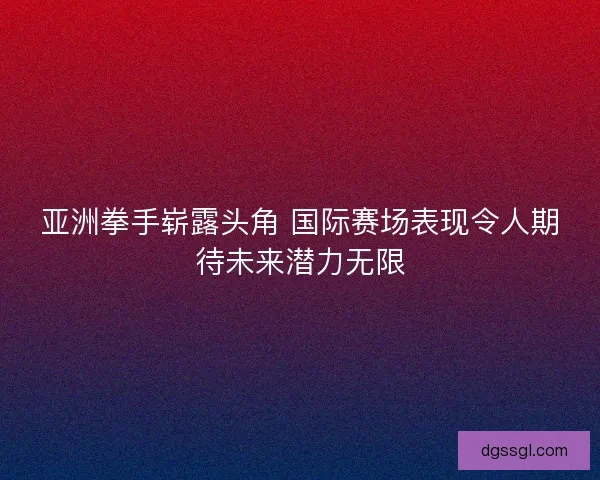 亚洲拳手崭露头角 国际赛场表现令人期待未来潜力无限 亚洲拳手崭露头角 国际赛场表现令人期待未来潜力无限
